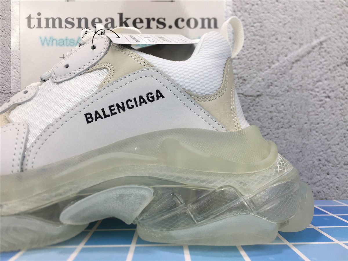 G5 Batch Balenciaga Triple S Clear Sole White Sneakers